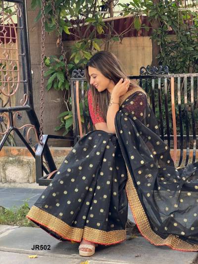 D.NO. JR502 BY JR HEAVY COTTON SAREE WHOLESALER IN GUJRAT